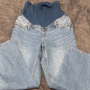 H&M High Rise Blue Maternity Jeans